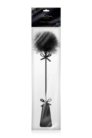 Tapette avec pompon noir – Sweet Caress - 94edenstreet.com - sexshop en ligne