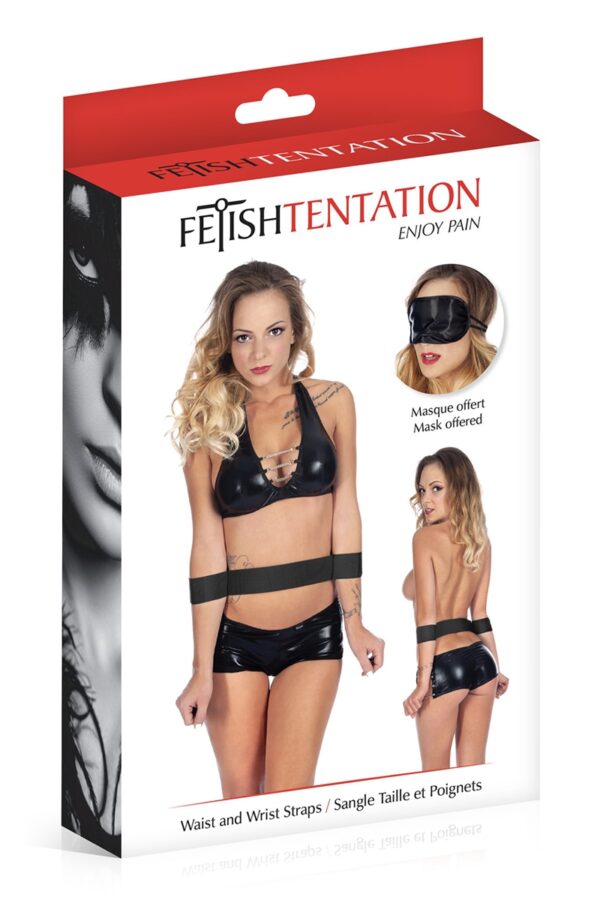 Sangle BDSM pour taille et poignets – Fetish Tentation - 94edenstreet.com - sexshop en ligne