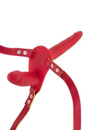 Double gode ceinture rouge – Fetish Tentation - 94edenstreet.com - sexshop en ligne