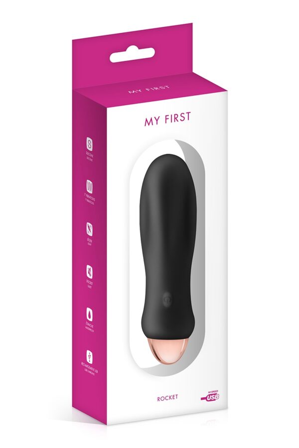 Vibromasseur rechargeable Rocket noir - My First – Image 2