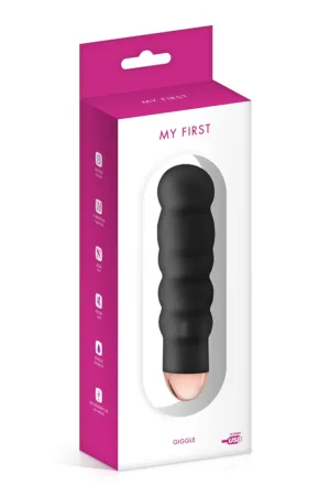 Vibromasseur rechargeable Giggle noir – My First - 94edenstreet.com - sexshop en ligne