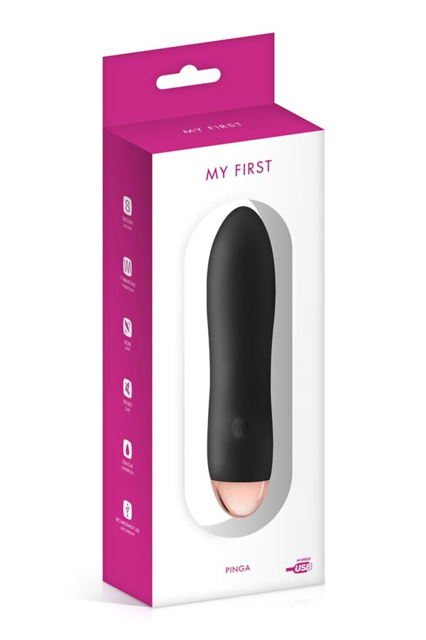Vibromasseur rechargeable Pinga noir - My First – Image 2