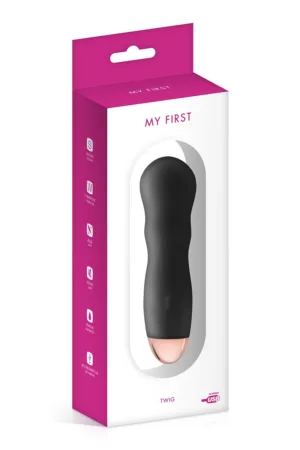 Vibromasseur rechargeable Twig noir – My First - 94edenstreet.com - sexshop en ligne