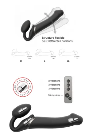 Strap-on-me vibrant noir M - 94edenstreet.com - sexshop en ligne