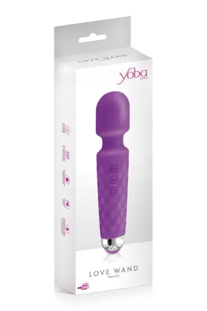 Vibro Love Wand rechargeable violet – Yoba - 94edenstreet.com - sexshop en ligne