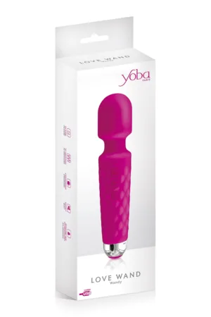 Vibro Love Wand rechargeable rose – Yoba - 94edenstreet.com - sexshop en ligne