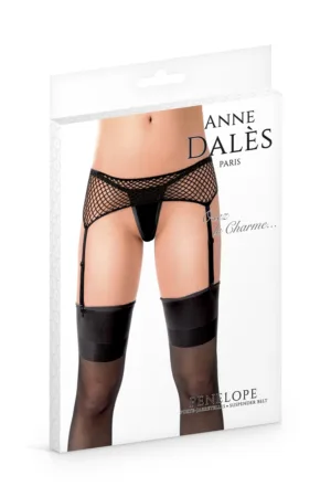 Porte-jarretelles noir Penelope – Anne d’Alès - 94edenstreet.com - sexshop en ligne