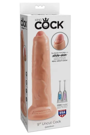 Gode 23,5 cm avec prépuce – King Cock - 94edenstreet.com - sexshop en ligne
