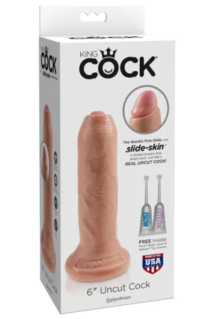 Gode 17,5 cm avec prépuce – King Cock - 94edenstreet.com - sexshop en ligne