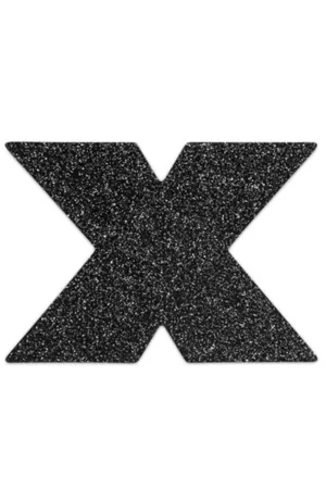 Bijoux de seins Flash Croix Noir - 94edenstreet.com - sexshop en ligne