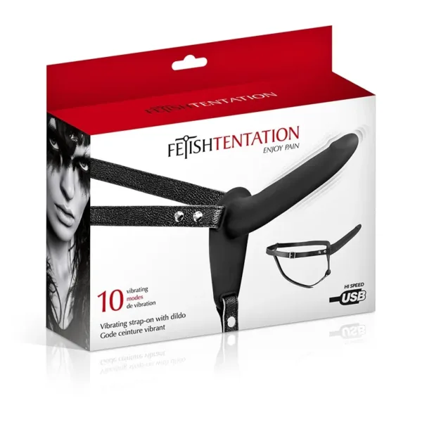 Gode ceinture noir vibrant Fetish Tentation
