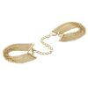 Menottes de mailles métalliques dorées - 94edenstreet.com - sexshop en ligne