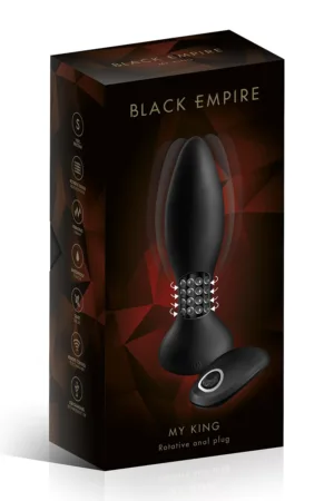 Plug anal à billes rotatives télécommandé – Black Empire - 94edenstreet.com - sexshop en ligne
