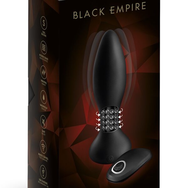 Plug anal à billes rotatives télécommandé – Black Empire