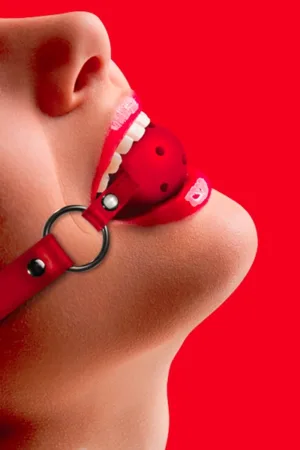 Gag Ball rouge – Ouch! - 94edenstreet.com - sexshop en ligne