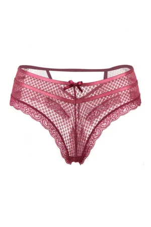 Tanga bordeaux dentelle – Paris Hollywood - 94edenstreet.com - sexshop en ligne