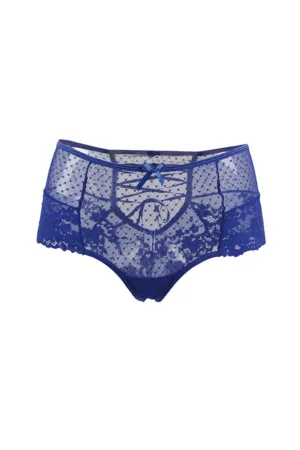 Tanga sexy bleu à laçage - 94edenstreet.com - sexshop en ligne