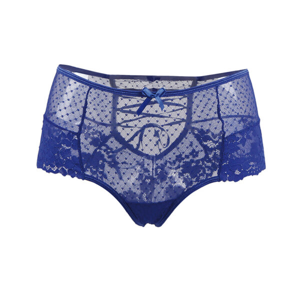 Tanga sexy bleu à laçage