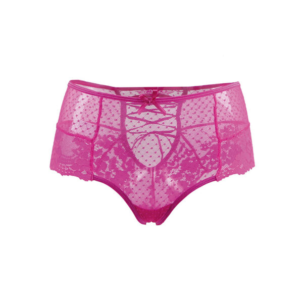 Tanga sexy rose à laçage