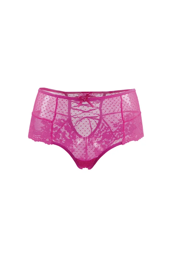 Tanga sexy rose à laçage - 94edenstreet.com - sexshop en ligne