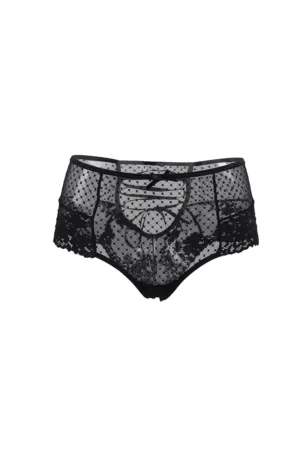 Tanga sexy noir à laçage - 94edenstreet.com - sexshop en ligne