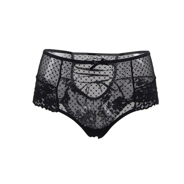 Tanga sexy noir à laçage