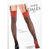 Bas couture Carmen  noir et rouge – Anne d’Alès - 94edenstreet.com - sexshop en ligne