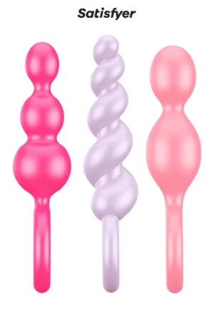 Set de 3 plugs colorés Booty Call – Satisfyer - 94edenstreet.com - sexshop en ligne