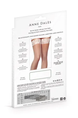 Bas autofixants Alexia Blanc – Anne d’Alès - 94edenstreet.com - sexshop en ligne