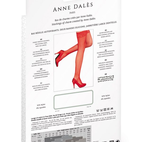 Bas autofixants Camilla Rouge – Anne d’Alès