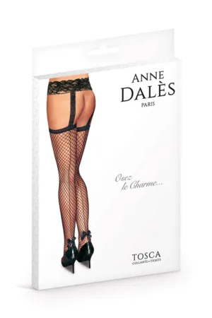 Collants ouvert résille noir Tosca – Anne d’Alés - 94edenstreet.com - sexshop en ligne