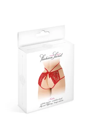 Culotte ouverte Nadia – rouge - 94edenstreet.com - sexshop en ligne