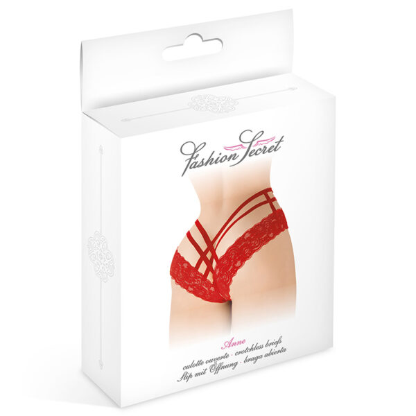 Tanga ouvert Anne – rouge
