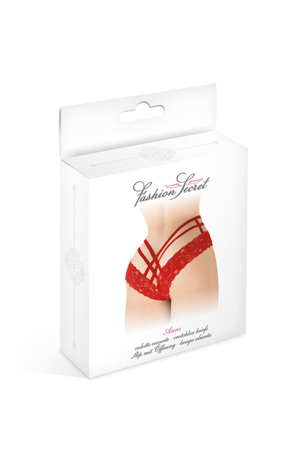 Tanga ouvert Anne - rouge – Image 2