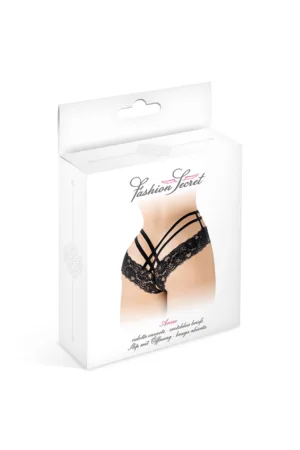 Tanga ouvert Anne – noir - 94edenstreet.com - sexshop en ligne
