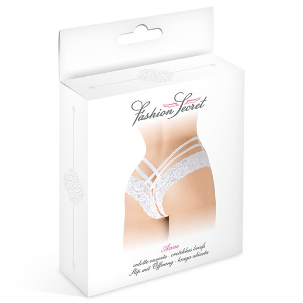 Tanga ouvert Anne – blanc