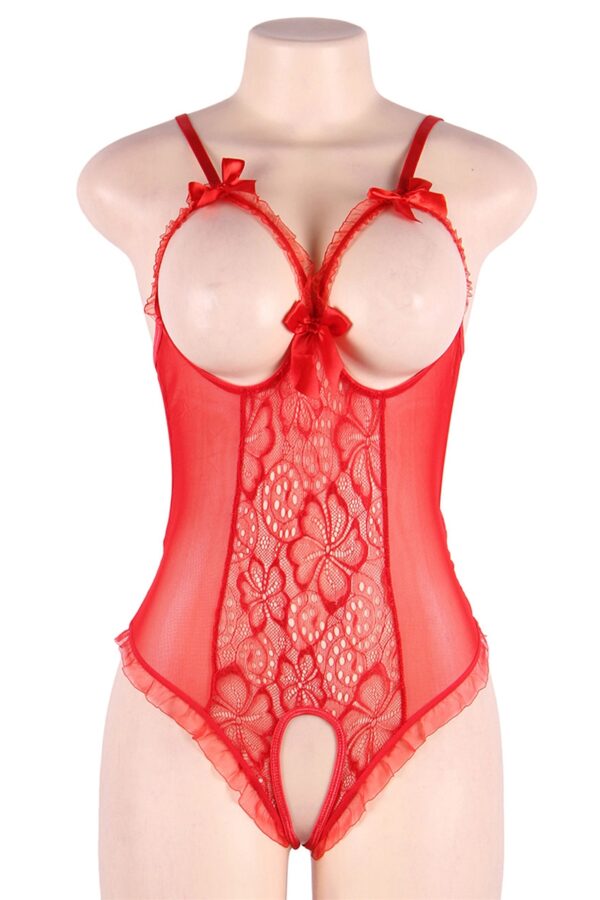 Body rouge ouvert – Paris Hollywood - 94edenstreet.com - sexshop en ligne