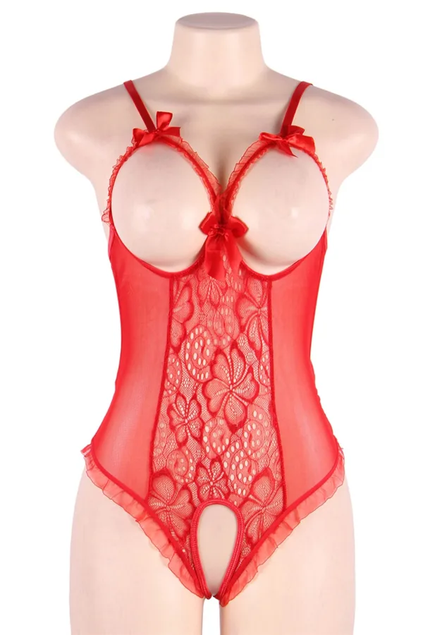 Body rouge ouvert – Paris Hollywood - 94edenstreet.com - sexshop en ligne