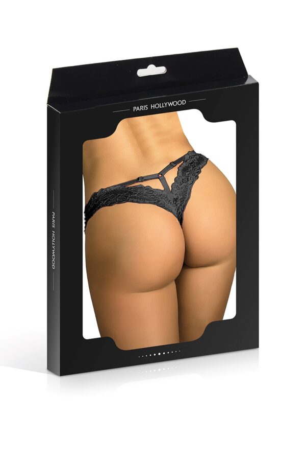 String brésilien noir Paris Hollywood - 94edenstreet.com - sexshop en ligne