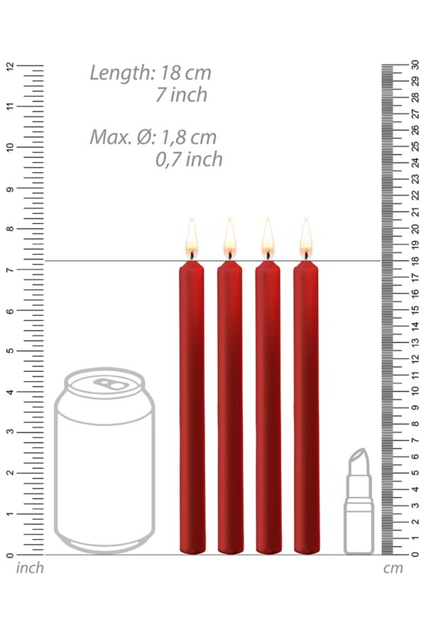 4 bougies SM rouges Large - Ouch! – Image 3