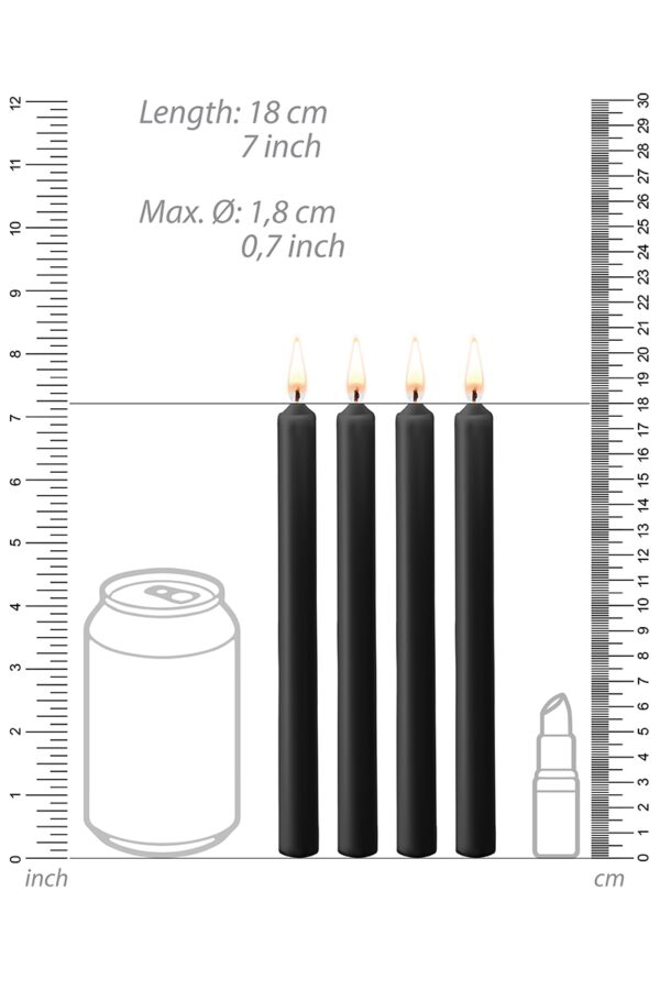 4 bougies SM noires Large - Ouch! – Image 3