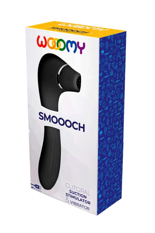 Stimulateur clitoridien Smooch noir – Wooomy - 94edenstreet.com - sexshop en ligne