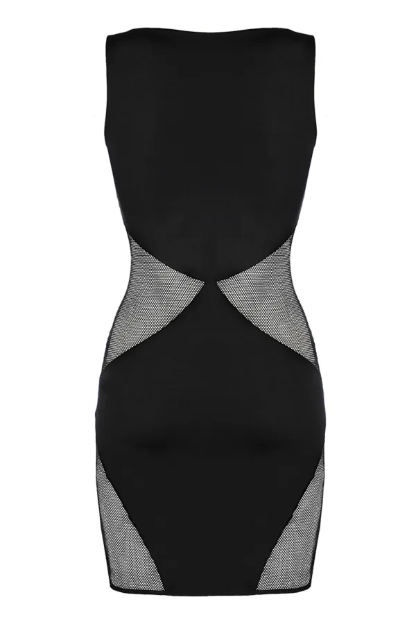 Robe noire V-9279 – Axami - 94edenstreet.com - sexshop en ligne