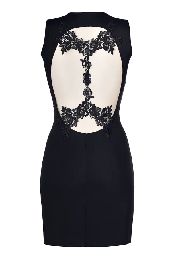 Robe noire V-9209 – Axami - 94edenstreet.com - sexshop en ligne