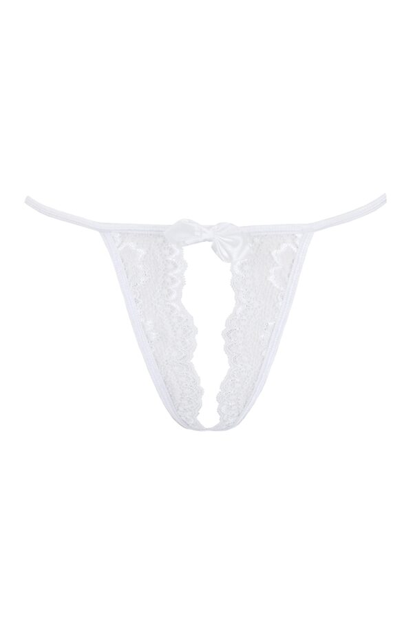 String ouvert blanc V-9828 – Axami - 94edenstreet.com - sexshop en ligne