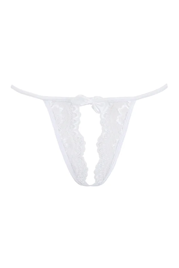 String ouvert blanc V-9828 – Axami - 94edenstreet.com - sexshop en ligne