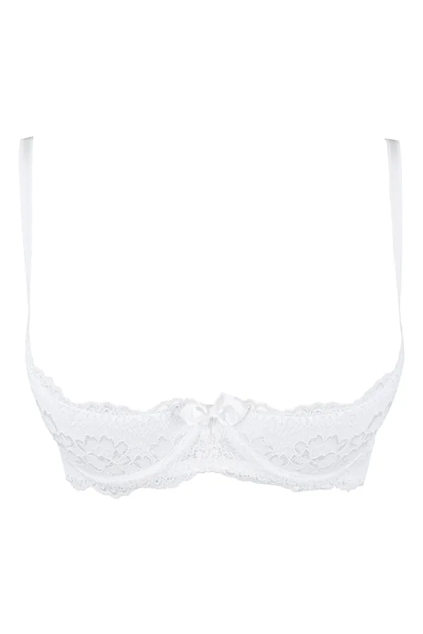 Soutien-gorge ouvert blanc V-9821 – Axami - 94edenstreet.com - sexshop en ligne