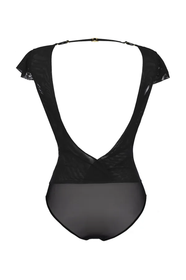 Body tulle et dentelle noir V-9900 – Axami - 94edenstreet.com - sexshop en ligne