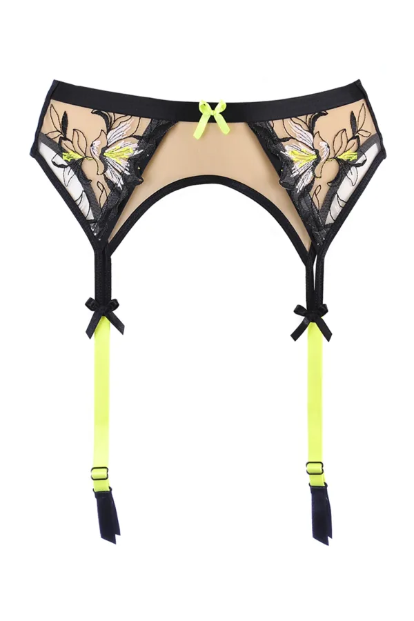Porte-jarretelles chair et fluo V-10142 – Axami - 94edenstreet.com - sexshop en ligne