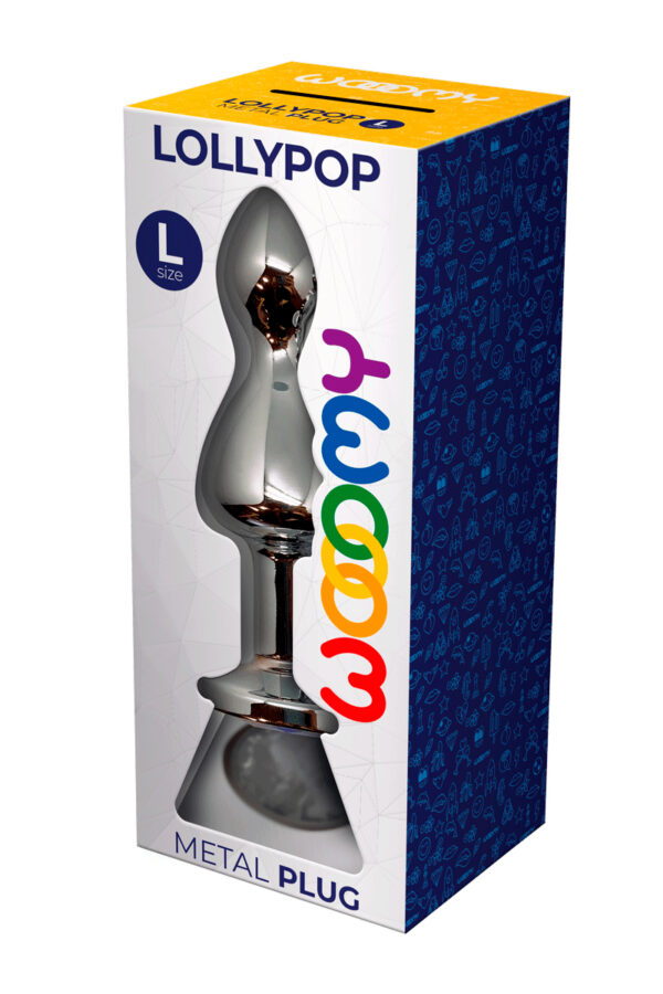 Plug bijou Lollypop transparent L – Wooomy - 94edenstreet.com - sexshop en ligne